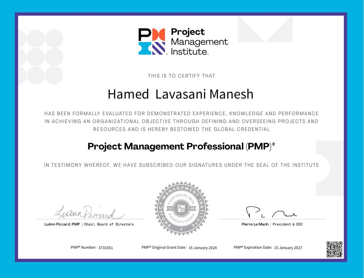گواهینامه بینالمللی PMP مدیریت حرفهای پروژه