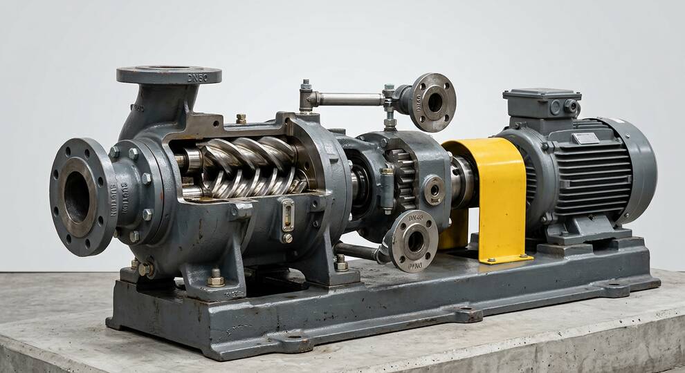 پمپ جابجایی مثبت؛ Screw، Gear و Lobe